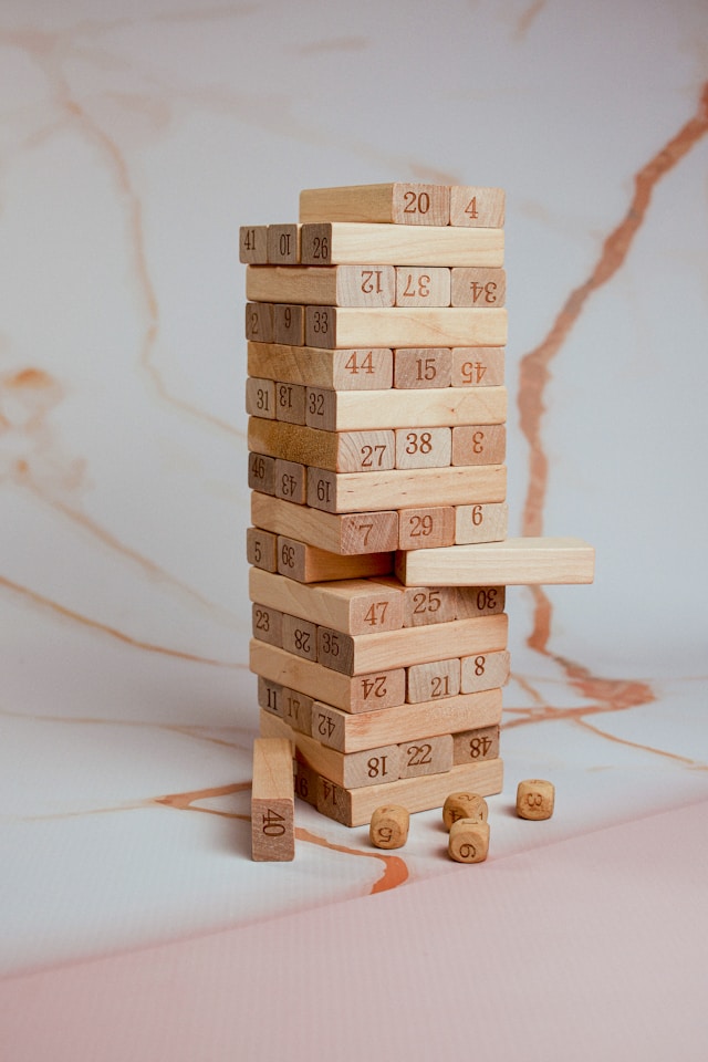 game pieces and cards