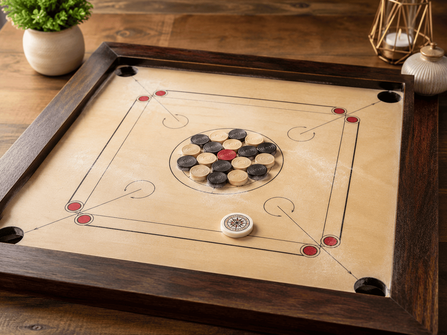 Carrom  and striker